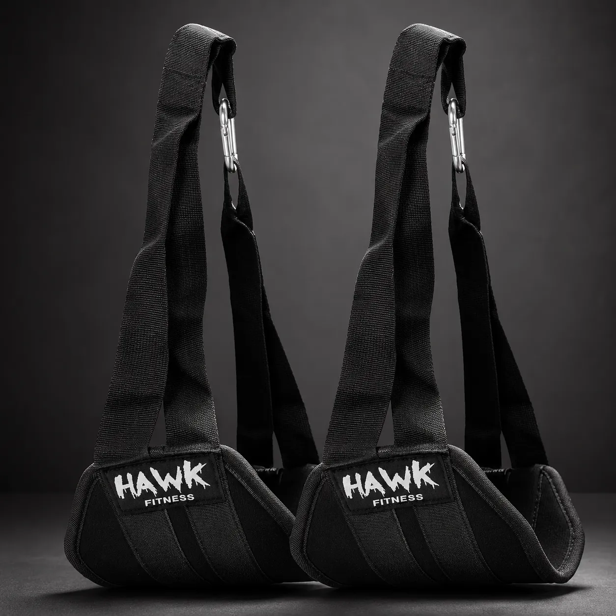 Pair of Hawk Sports ab straps with carabiners