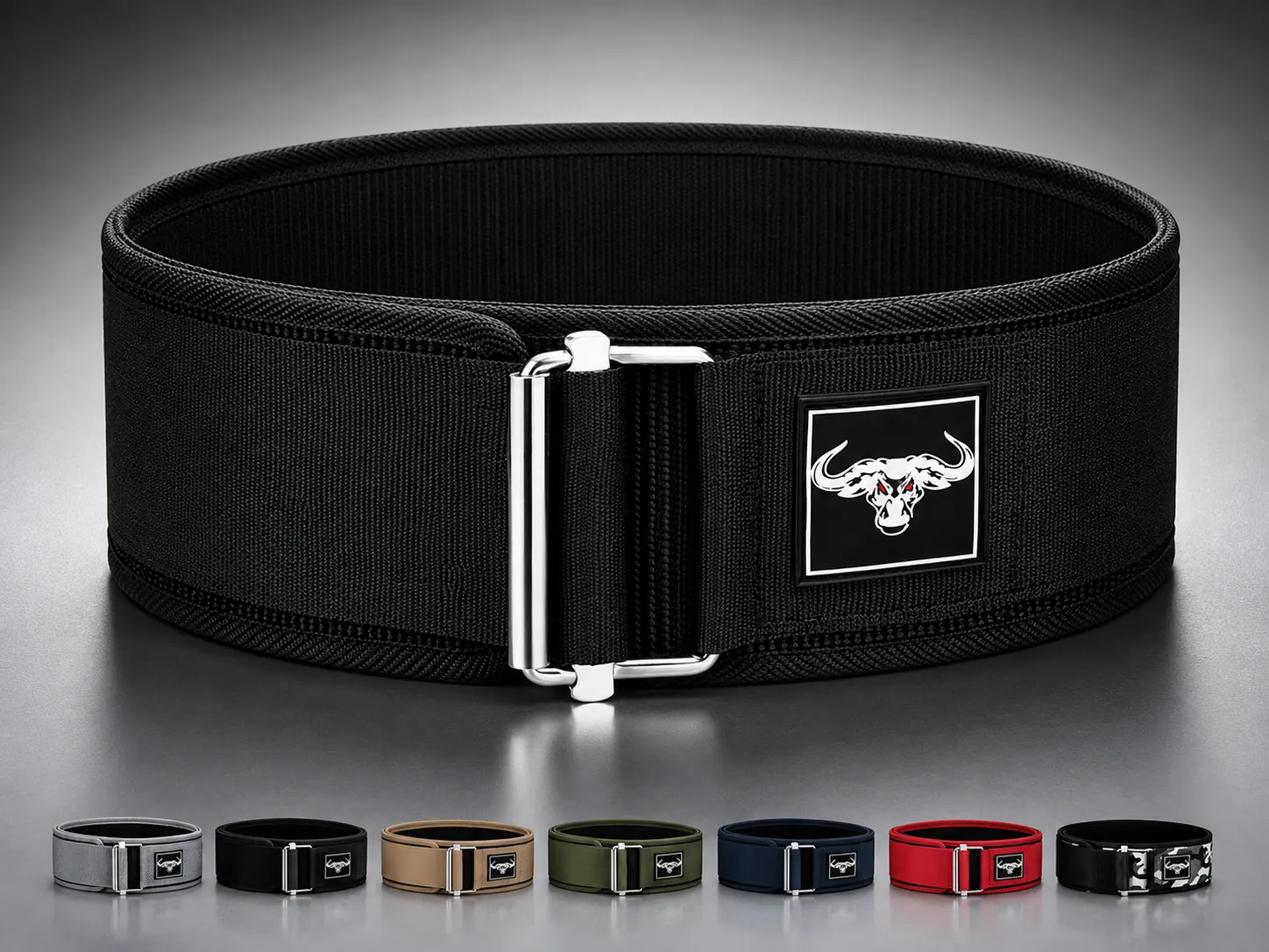 IBRO black 4-inch nylon quick-lock weight lifting belt