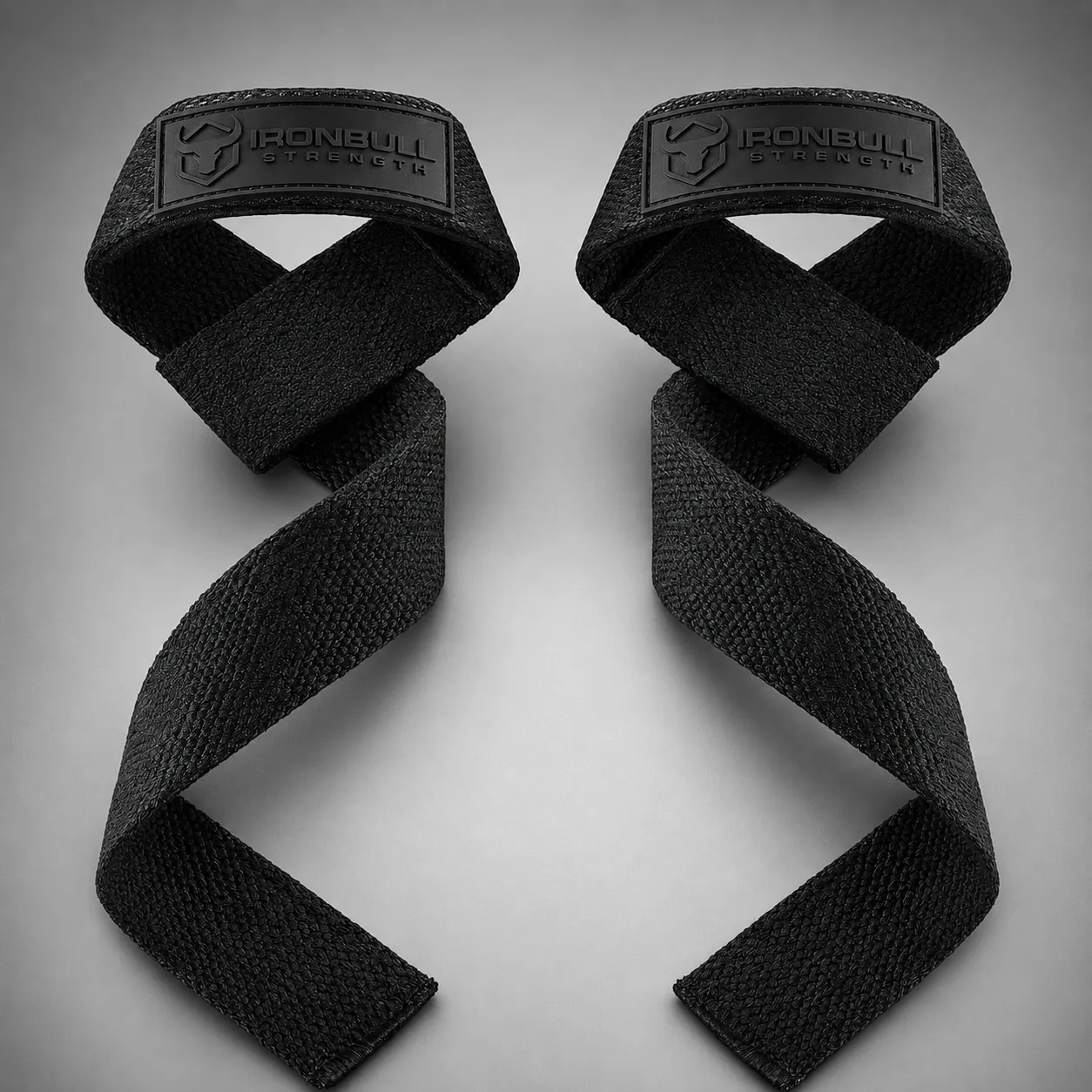Iron Bull Strength padded lifting straps pair